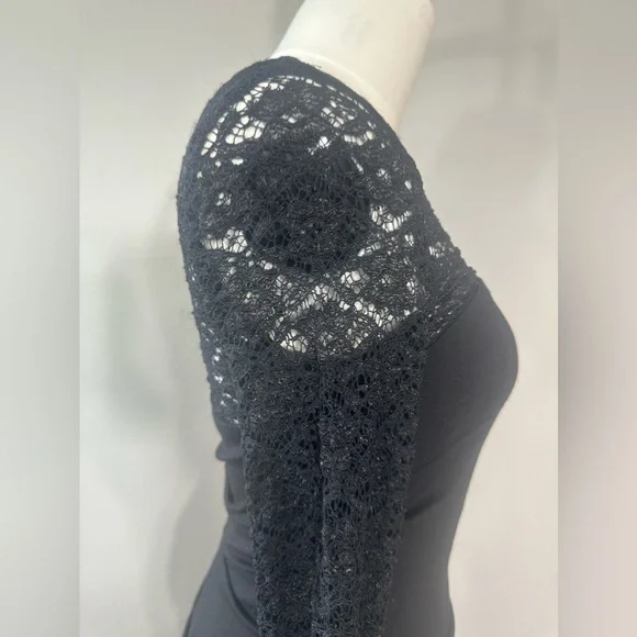 Nicole Miller Dress Size L Women's Black Casual Lace Stretch Party Weddi…